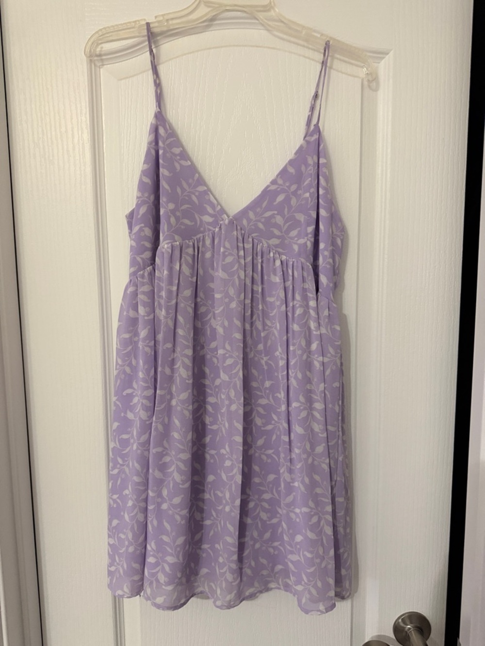 Forever 21 Lavender Floral Spaghetti Strap Mini Dress